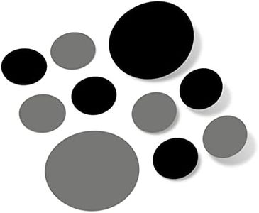 Set of 30 - Black/Grey Circles Polka Dots Vinyl Wall Graphic Stickers