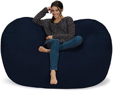 Chill Sack Bean Bag Chair: Huge 6' Memory Foam Furniture Bag and Large Lounger - Big Sofa with Soft Micro Fiber Cover - Navy
