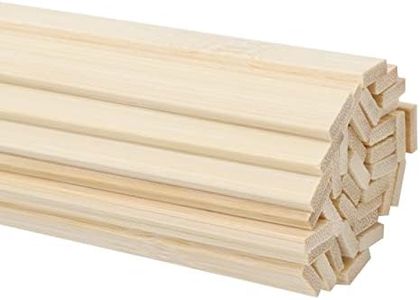 DOITEM Palos de Madera de Bambú Natural Extra Largos (Paquete de 35) – 30 cm – Tiras de Madera Resistentes para Proyectos de Manualidades