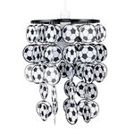 MiniSun - Boys Black and White Football Bedroom/Nursery Ceiling Pendant Light Shade