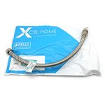 1 x WRAS Approved 400mm 15mm Compression with Isolation Valve x 1/2" Flexible Pipe Connector | Kitchen Sink/Bathroom Basin Stainless Steel Braided Flexi Connectors | Xcel Home™