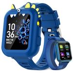 Kids Smart Watch Boys Gift Age 3-12 with 39 Games Alarm Clock Camera Video Music Player Pedometer Torch12/24 hr HD Touch Screen Kids Watch Birthday Boys Gift Toys for 4 5 6 7 8 9 10 Years Olds