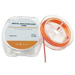 Dental Rubber Dam Stabilizing Cord, Soft Elastic Floss Wedge, Dental Medium Wedges Clamps Sheets Rubber Dam Wedge, Dentistry Materials 2.1m /Dia 1.8mm