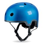 Micro Scooters | Bike/Scooter Deluxe Children's Helmet | Cycling Accessories | Adjustable Headwear | Boys & Girls | 55-58cm | Blue