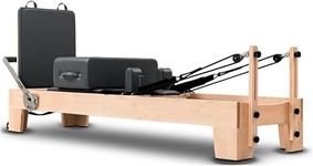 Lipsa Pilates Reformer Machine - Wooden Pilates Bed with Accessories for Home Workouts & Gyms - 1-Year Warranty | Model 02