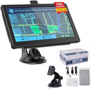 GPS Navigator for Car Truck RV, Truck GPS with 2025 Maps 7'' Touchscreen, Free Lifetime Updates, Car Navigation System with Turn-by-Turn Voice Guidance, Speed & Red Light Warning for All Cars