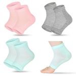 upain 3 Pairs Moisturizing Socks Gel Aloe Heel Socks Open Toe Gel Spa Socks Ventilate Socks for Dry Cracked Heels