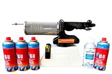 SHoRI Ultra Mini Fogger (Made in India) – Heavy Duty Portable Fogging Machine for Mosquito & Pest Control Easy Operation | Ideal for Home, Garden & Outdoor Use (Fogger + 4 Gas Cans + Deltafog 500ml)