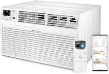 TCL H8T91H Heat 8,000 Smart Through-The-Wall Air Conditioner, Heater, Fan & Dehumidifier, 350 Sq. Ft, Remote Control, Compatible with Alexa/Google Assistant, 8000 BTU, White