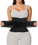 Nebility Waist Trainer for Women - Body Shaper Corset Belt Tummy Control Belly Band Sauna Sweat Waist Trimmer Faja Shapewear Black