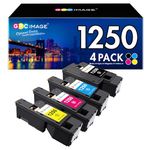 GPC Image Compatible Toner Cartridges Replacement for Dell 1250 1250c 1350cnw 1355cn 1355cnw C1760 C1760nw C1765 C1765nf C1765nfw (Black Cyan Magenta Yellow,4-Pack)