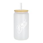 pengtai Bride Glass Tumbler Set of 1 With Straw