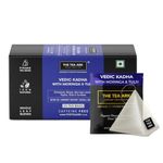 The Tea Ark Vedic Kadha Tea Tin Pack | 25 Pyramid Tea Bags | Ingredients - Turmeric, Moringa, Ginger Tulsi, Thyme, Cinnamon, Herbal Tea (25 Tea Bags, Vedic Kadha)