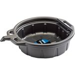 Draper 16L Oil / Fluid Drain Pan | 450mm Diameter | UV Stabiliser Drip Tray | Anti-Splash Lip | 23258, Black