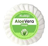 Medilife Aloevera Soap 15g (Pack of 500) | Hotel Soap | Travel Soap | Mini Soap Bar | Guest Room Amenities | Herbal Bath Amenities | Small Soap | Pleat wrap Soap