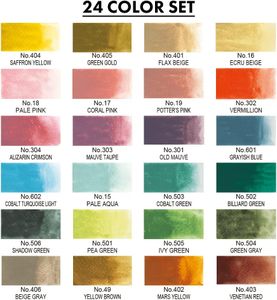 Kuretake Gansai Tambi 24-Color Watercolour Paint Set – Professional, Non-Toxic, Made in Japan
