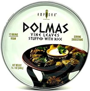 Amphora Stuffed Grape Leaves (Dolmas), 14 Ounce (Pack of 6) - Mediterranean Herbs – Super Tasty Ready to Eat Vegan Rolls - Traditional Turkish Recipe