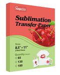 Stampcolour Sublimation Paper 8.5x11 inch 130 Sheets A4 Heat Transfer Paper Compatible with Epson HP Canon Sawgrass Inkjet Printer with Sublimation Ink for T-Shirt Ceramic Mugs Light Fabric DIY 125gsm