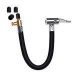 Givedoua Flexible Tire Valve Extension Adapter, Inflator Hose Adapter, Locking Air Chuck Quick Connect and Release, Pressure Adjustable Tire Inflator Pump Hose Adapter for Car Motorcycle Bike,1PC