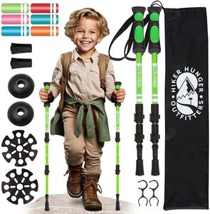 Kids Hiking Poles, Kids Walking Stick, Hiking Poles for Kids, Outdoor Gifts for Kids, Hiking Sticks for Kids, Kids Trekking Poles for Hiking, Kids Hiking Stick, Kids Hiking Gear - Green