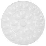 Foraineam 12.6 Inches Porcelain Deviled Egg Tray/Platter, White Egg Dish with 25 Compartments