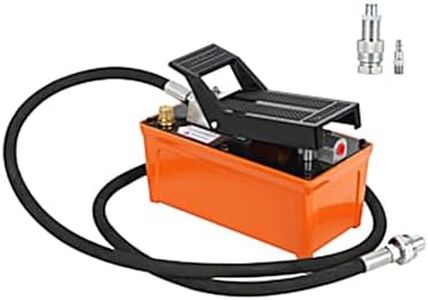 Air Hydraulic Pump, 10,000 PSI 1/2 Gal Reservoir Foot-Operated Air Hydraulic Pump, Air Actuated Treadle Hydraulic Pump with 6.6 Ft Pipe for Hydraulic Bead Breaker