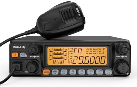 Radioddity QT60 Pro 10 Meter Radio SSB, AM, FM, PA, 60W High Power Amateur Ham Mobile Transceiver, Large LCD Display, RX & TX Noise Reduction, NOAA with Alert, with CTCSS/DCS, ASQ