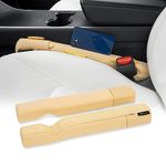 HEYTRIP Car Seat Gap Filler Universal Fit Organizer Anti-Drop Stop Cellphones Keys Wallet Coins from Dropping, Driver or Passenger Front Use, Pack of 2(Yellow)