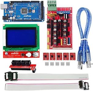 OSOYOO 3D Printer Controller Kit Ramps 1.4 + Full Graphic Smart Display Controller + Mega2560 + A4988 Stepper Motor Driver for RepRap (Ramps 1.4+12864LCD+Mega2560+A4988Driver)