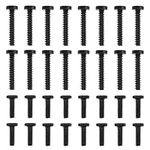 EMSea 32pcs Replacement Screw Set Kit with Long Screws Short Screws Back Plate Replacement Screws for Full Shell Replacement Compatible with Steam Deck Black