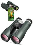 Cason Ultra HD 15 X 52 Binoculars for Long Distance,Binoculars for Bird Watching,Wildlife with Phone Adapter | Mettalic Knobs | Range 3000 Meter, Wide Eye Peice | Bright BAK 4 Glass (Green)