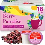 Gya Tea Co Berry Paradise Black Tea Pods (16 ct) - High Caffeinated Smooth Tea K Pods for Refreshed & Energy - Fruity & Sweet Hot or Iced Tea - Ideal Tea Gifts for Tea Lovers