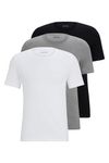 BOSS Mens Tshirt RN 3P Classic Three-Pack of Cotton Underwear T-Shirts with Logos