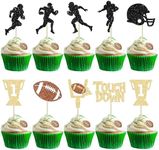 36Pcs Rugby Ball Cupcake Toppers Gl