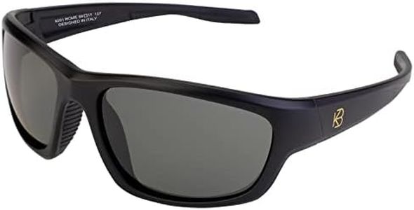 BUNVICK Gafas de Sol Genuinas de Vidrio Polarizadas de Alta Definición Hombres y Mujeres, Diseño Italiano, Lentes de Vidrio Verdadero Corning（8201 Roman Gray/Green）