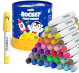 JUPITEARTH 36 Colors Tempera Paint Sticks, Washable Rocket Paint Sticks for Kids, Non-Toxic and Quick Drying