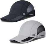 GADIEMKENSD Gym Golf Hats for Men Lightweight Breathable Cooling Dri Fit Hat Unstructured Soft Baseball Cap Trucker Dad Hats Mens Tennis Outdoor Cap UPF50+ Sun Hats Black, Light Gray 2 Pack
