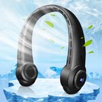 Neck Fan 2024 Newest,6000mAh Portable Foldable Bladeless Neck Fans,3 Speed LED Rechargeable 360° Stretchable Cooling Powerful Wind,Wearable Hands Free Personal Fan for Summer Outdoor