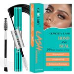 GEMERRY Lash Bond and Seal 12ML Waterproof Falscara Bond and Seal Eyelash Glue 72-96 Hours+Lash Clusters Glue Lash Glue for DIY Lash Extensions at Home Black Bond Clear Seal Individual Lash Glue