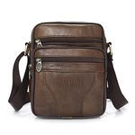 Realmark Men's Shoulder Bags Genuine Leather Cross Body Bag Messenger Business Handbags Small Side Satchel Crossbody Bag