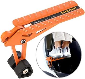 PHATRIP Car Doorstep, U Shaped Latch Door Step Easy Rooftop Access, Folding Foot Pedal Step Ladder for Car Roof-Rack, SUV, Truck, Jeep (Orange)