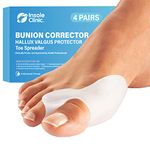 Insole Clinic 8 x Bunion Corrector Protector Pads Toe Separator Straightener to Support, Medical Grade SILICONE, Universal Size for Men & Women