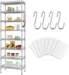 Forthcan 8-Tier Wire Shelving Unit, 8 Shelves Metal Shelving for Storage, Adjustable Heavy Duty Storage Shelves or Two 4-Tier Standing Shelf Units for Kitchen Pantry Organization, Silver