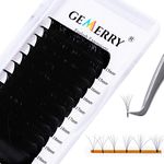 15-20mm Mix 0.07 Lashes Easy Fan Russian Lashes Volume Lash Extensions C curl Easy Fanning Lashes 3D 4D 5D 6D 8D 10D Long Individual Blooming Lashes by GEMERRY (0.07-c curl-mix 15-20mm)