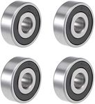 uxcell 1614-2RS Deep Groove Ball Bearing 3/8-inchx1-1/8-inchx3/8-inch Sealed Z2 Lever Bearings 4pcs