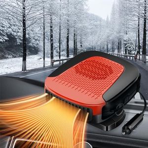 Car Heater, Portable Car Heater 12V 150W Car Windshield Defogger Fast Heating & Cooling Fan 2 in 1 Modes Fast Demisting Defroster for Cars SUV Truck and Trailer (Red Black)