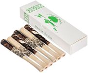 Set of 6 Wooden Handmade Regular Cigarette Holders (with Pattern Short)