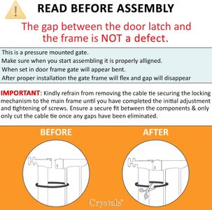 Baby Safety Gate, 75-85cm – White/Grey Adjustable Door Barrier