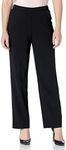 Briggs New York Womens Pull On (Regular Short & Tall Length) Dress Pants, Black, 14 US