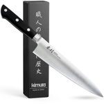 Kimura® Chef Knife, [Made in Japan], 8 inch Professional Kitchen Knife, Ultra Sharp Molybdenum Stainless Steel, Full Tang and Bolstered Chefs Knife with Gift Box, Japanese Gyuto